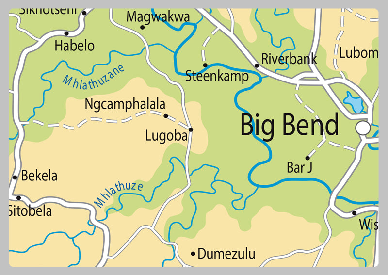 Physical Map of Eswatini - The Oxford Collection