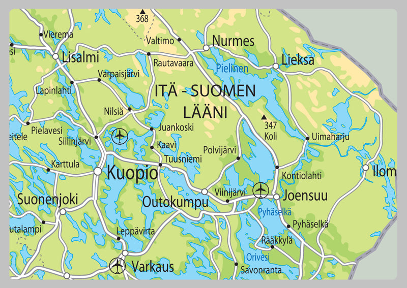 Finland Physical Map