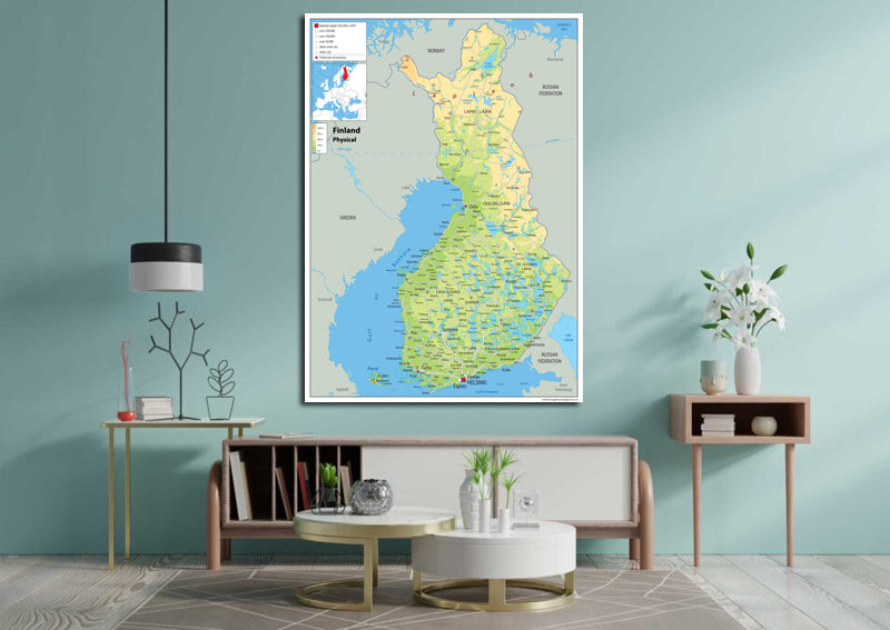 Finland Physical Map