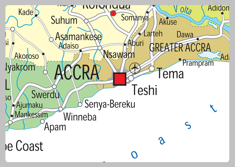 Ghana Political Map