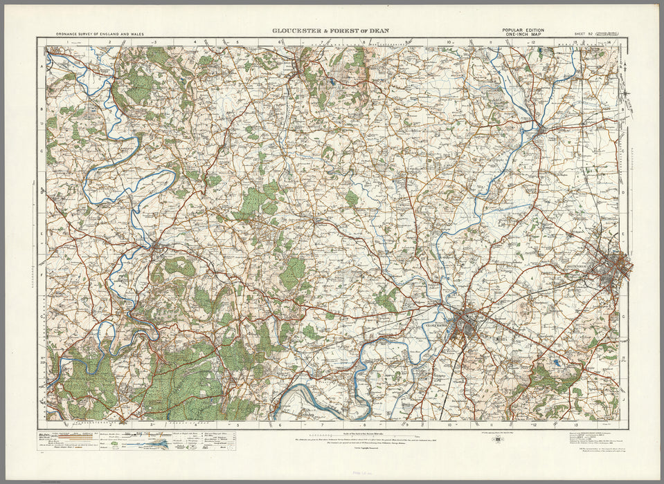 1920 Collection - Gloucester & Forest of Dean Ordnance Survey Map