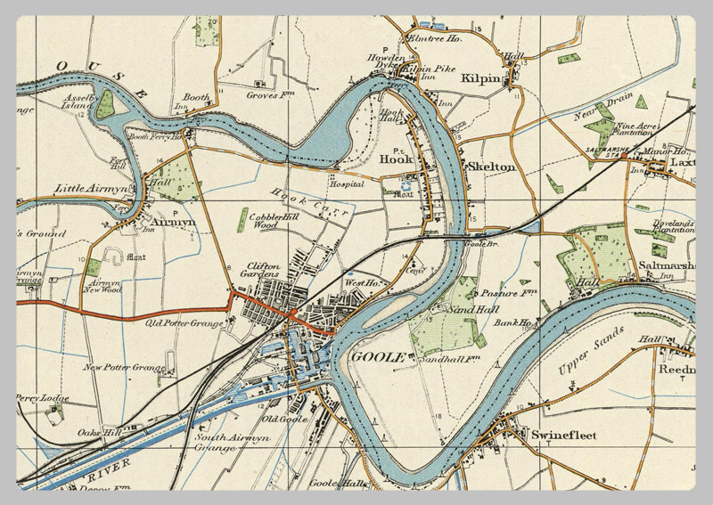 1920 Collection - Goole & Pontefract Ordnance Survey Map