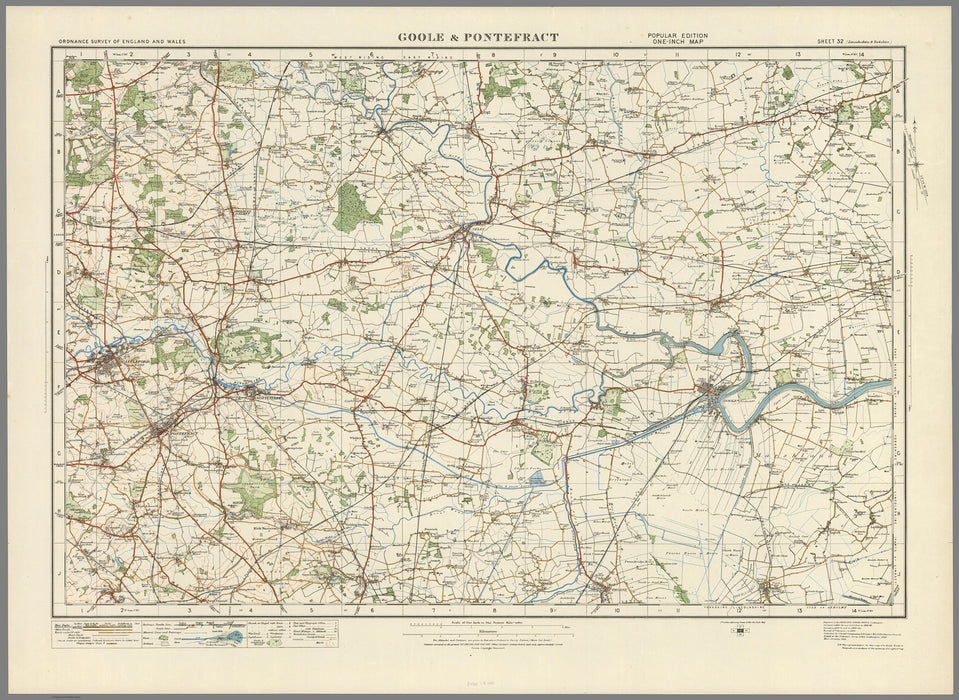 1920 Collection - Goole & Pontefract Ordnance Survey Map