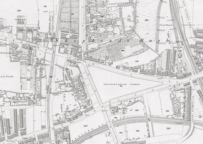 London 1872 Ordnance Survey Map - Sheet Xli - Hammersmith 