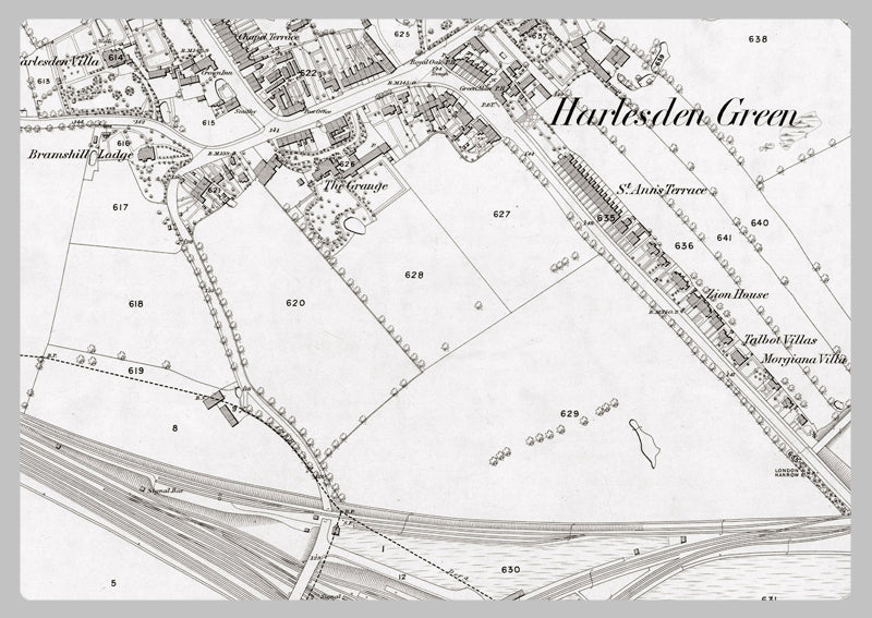 London 1872 Ordnance Survey Map - Sheet XXII - Harlesden Green