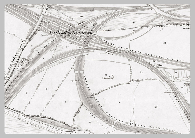 London 1872 Ordnance Survey Map - Sheet XXII - Harlesden Green