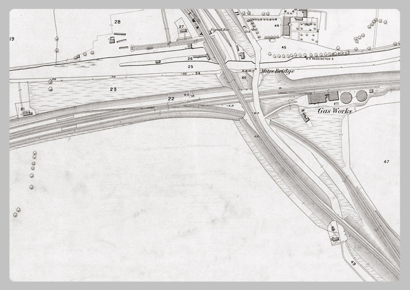 London 1872 Ordnance Survey Map - Sheet XXII - Harlesden Green