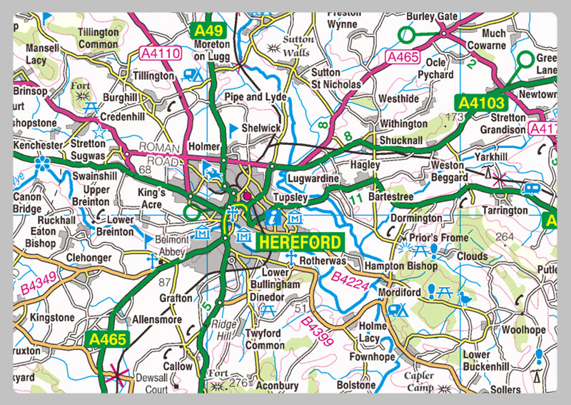 Herefordshire County Map