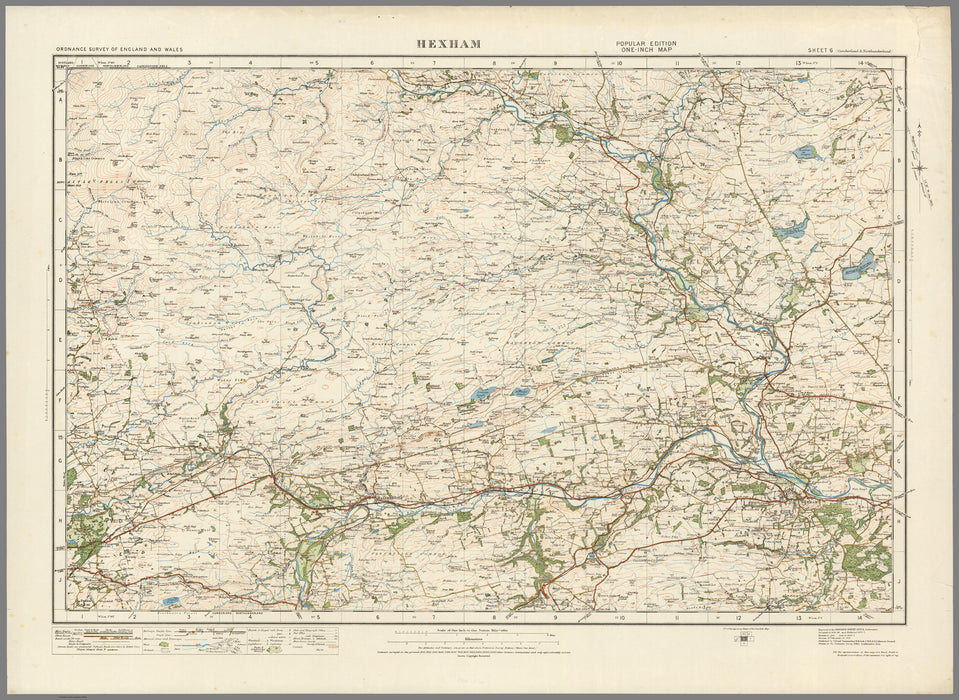 1920 Collection - Hexham Ordnance Survey Map