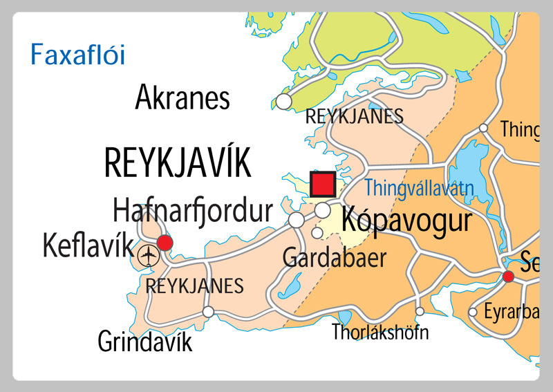 Iceland Political Map