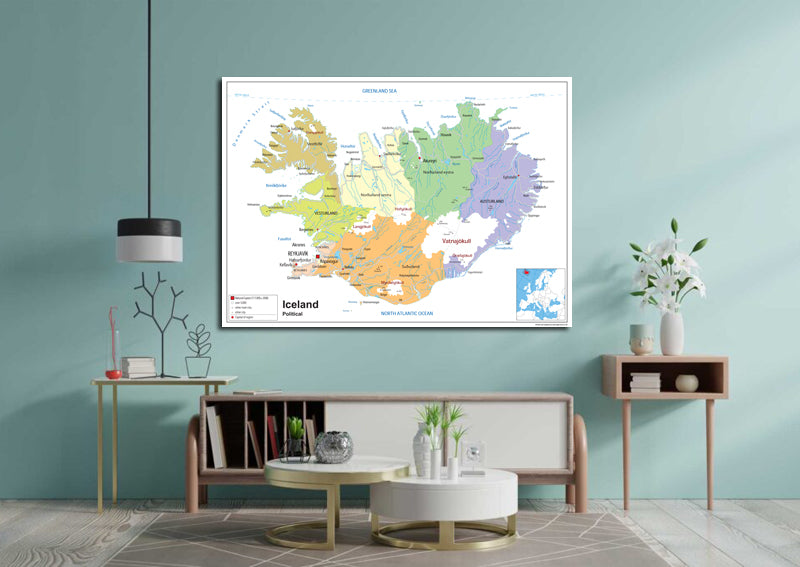 Iceland Political Map