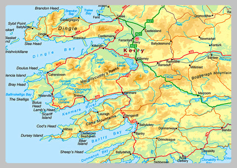 Detailed Illustrated Map of Ireland | I Love Maps