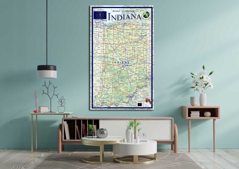 Indiana State Physical Map