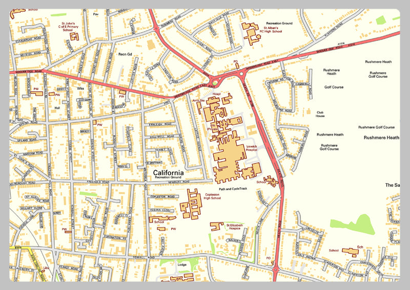 Ipswich Street Map