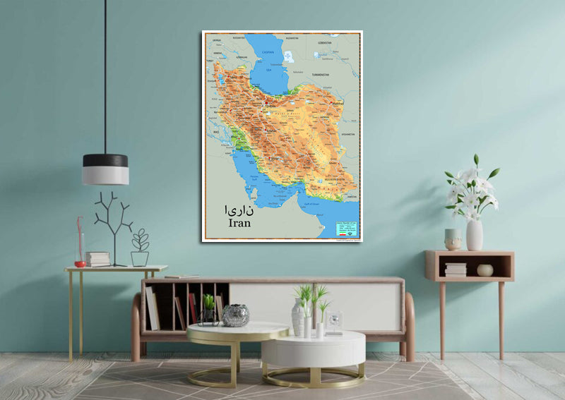 Physical Map of Iran - The Oxford Collection