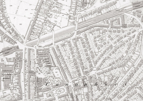 London 1872 Ordnance Survey Map - Sheet XVII - Islington | I Love Maps