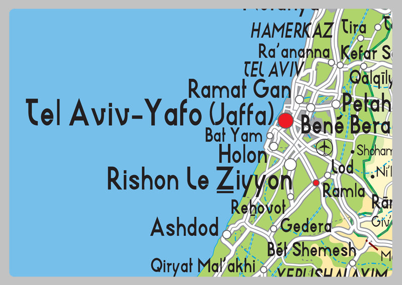 Israel Physical Map