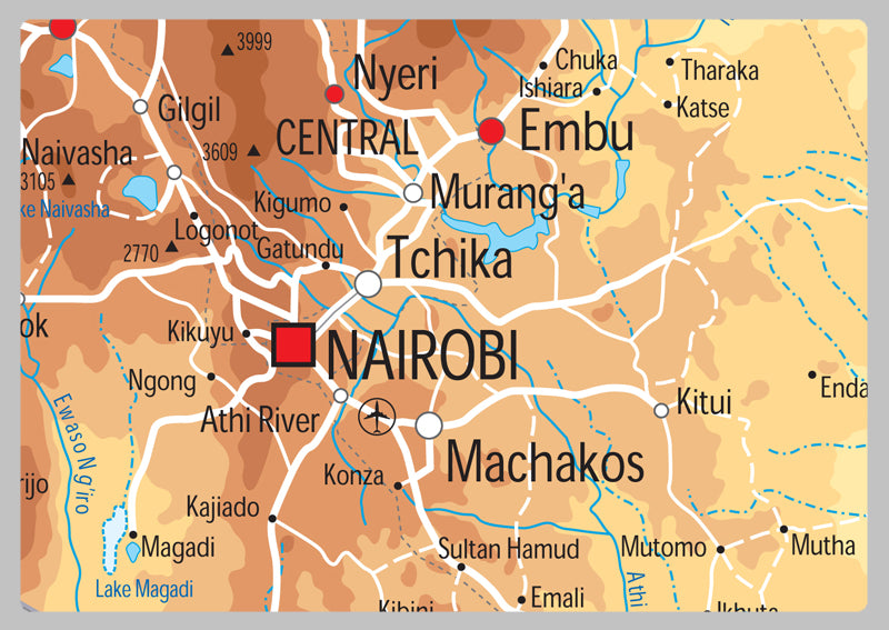 Kenya Physical Map