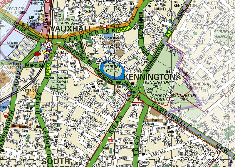 Lambeth London Borough Map | I Love Maps