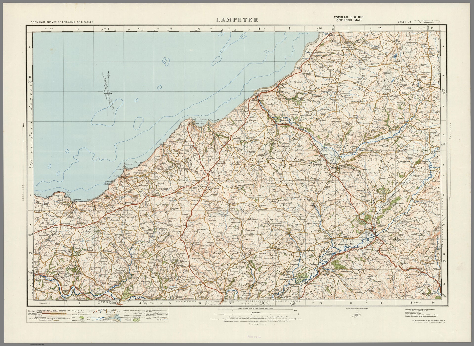 1920 Collection - Lampeter Ordnance Survey Map– I Love Maps