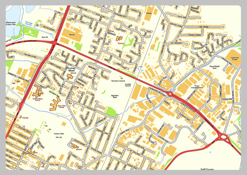 Leicester City Centre Street Map