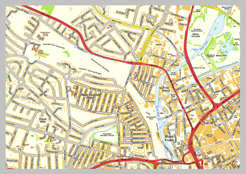 Leicester City Centre Street Map