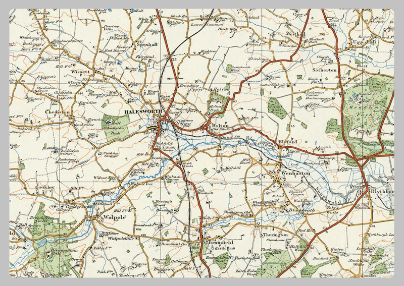 1920 Collection - Lowestoft & Waveney Valley Ordnance Survey Map