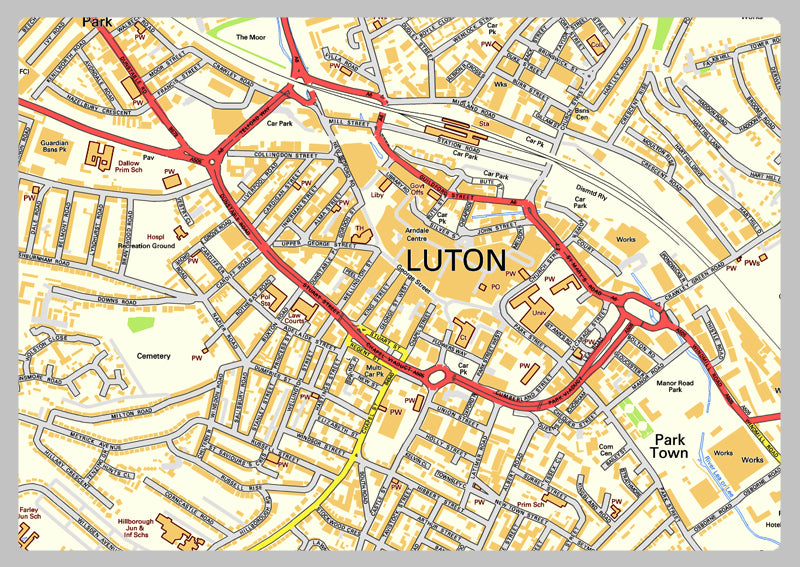 Luton Street Map