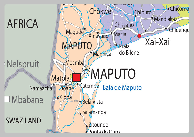 Mozambique Political Map