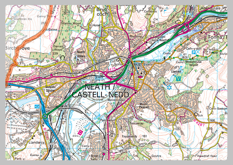 Neath Port Talbot County Map