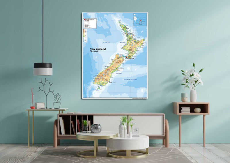 New Zealand Physical Map