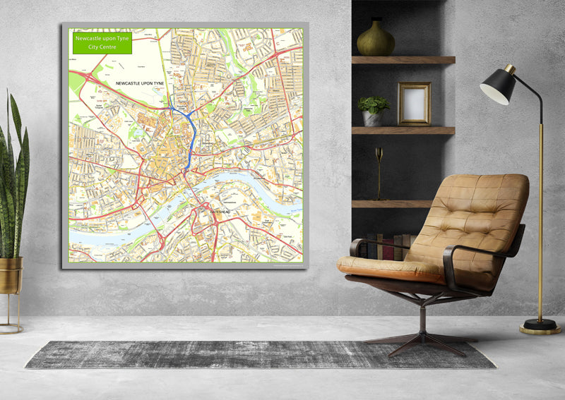 Newcastle City Centre Street Map