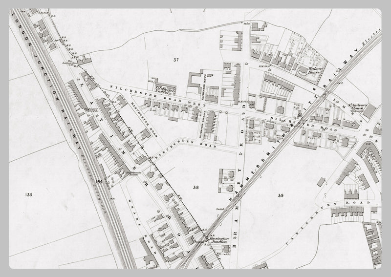 London 1872 Ordnance Survey Map - Sheet XXXII - Notting Hill