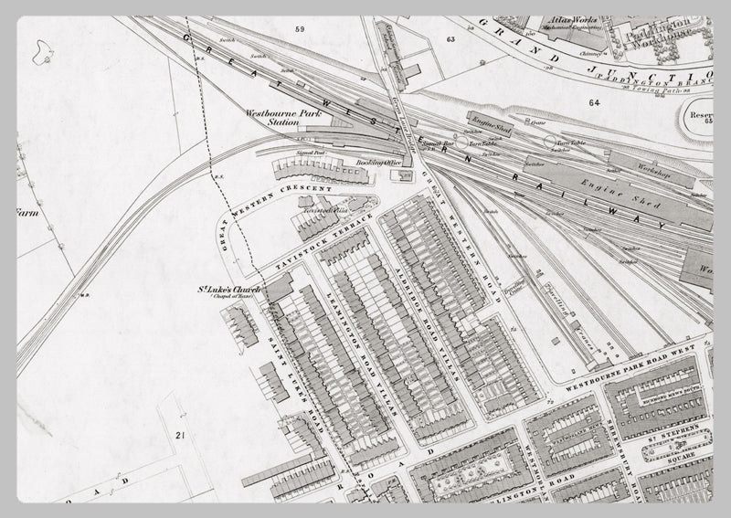 London 1872 Ordnance Survey Map - Sheet XXXII - Notting Hill