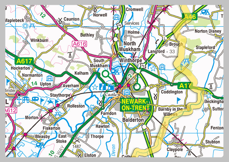 Nottinghamshire County Map