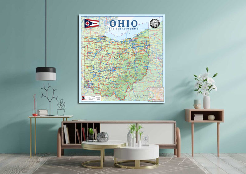 Ohio Physical State Map