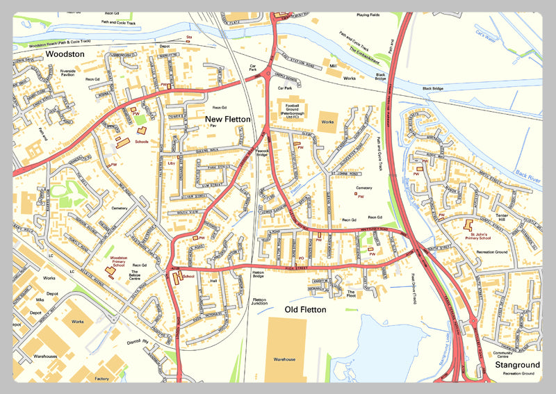 Peterborough Street Map