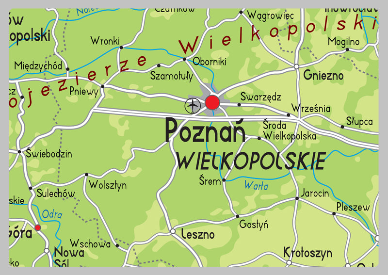 Poland Physical Map