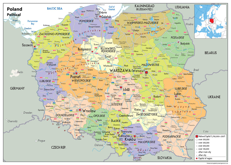 Poland Political Map