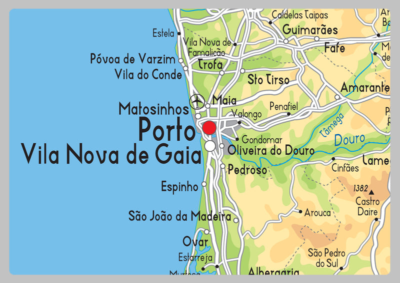 Portugal Physical Map