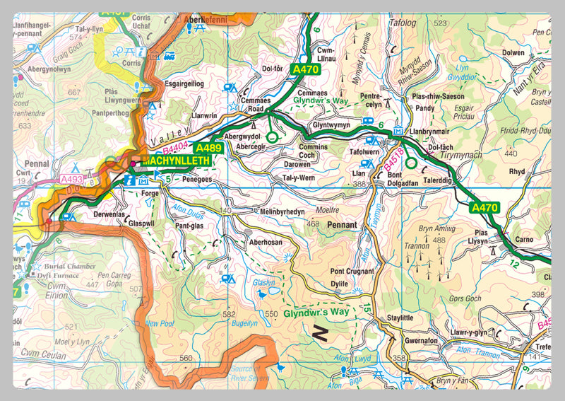 Powys County Map