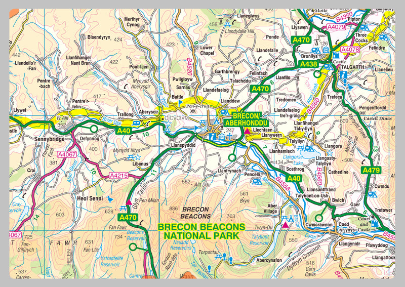 Powys County Map