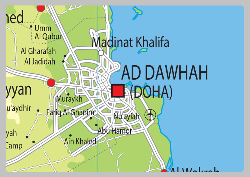 Qatar Physical Map