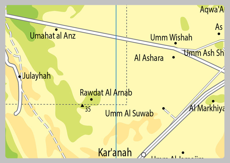 Physical Map of Qatar - The Oxford Collection