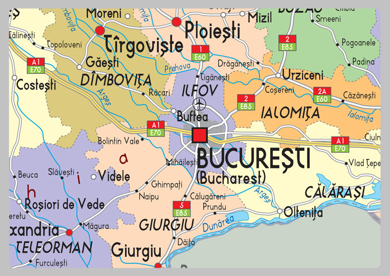 Romania Political Map