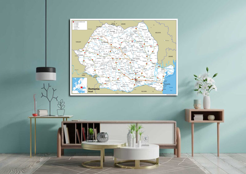 Romania Road Map– I Love Maps