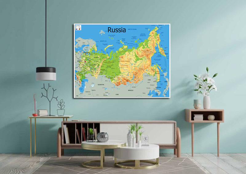 Physical Map of Russia - The Oxford Collection