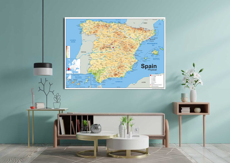 Spain Physical Map