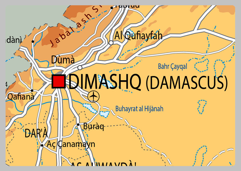 Physical Map of Syria - The Oxford Collection