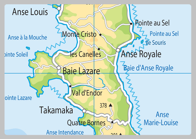 Physical Map of the Seychelles - The Oxford Collection